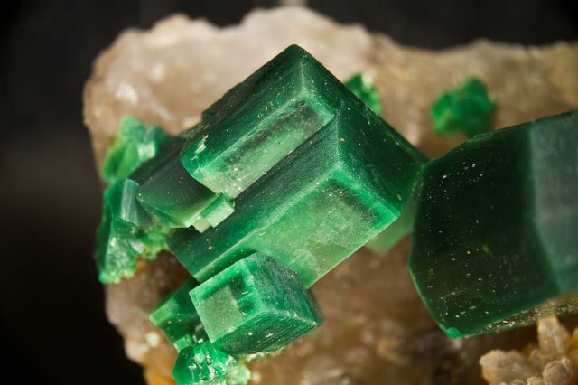 Torbernite (Margabal, Aveyron, France) 